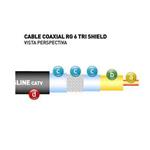 CABLE COAXIL RG-6 TRI SHIELD 62% INDECA