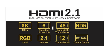 CABLE HDMI V2.1 4K/8k 120FPS ARC 5 METROS