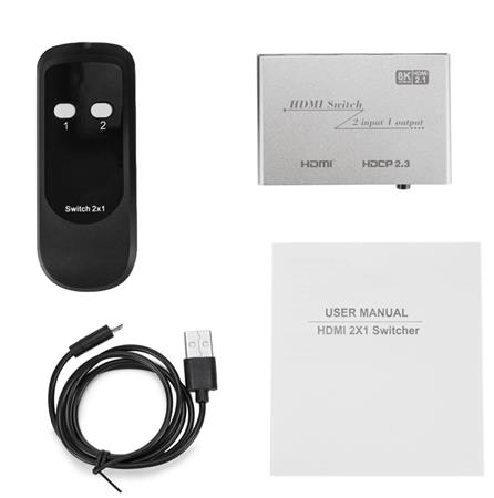 SELECTOR HDMI V2.1 8K  60HZ  2x1  A-1482