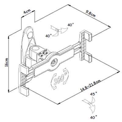 SOPORTE PARED TABLET C/MOVIMIENTO IPS370