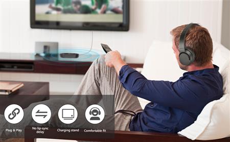 AURICULAR BLUETOOTH P/TV C/BASE EMISORIA DIGITAL